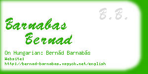 barnabas bernad business card